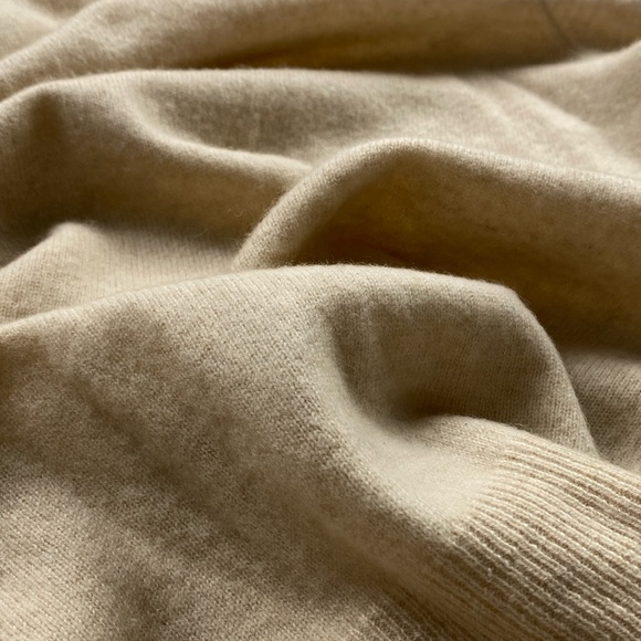 Club Room Estate Cashmere Mock Neck LS Quarter Zip Pullover Sweater (Ivory) - Picture 13 of 16